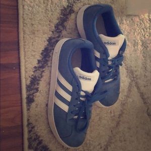 Adidas Blue and white sneakers